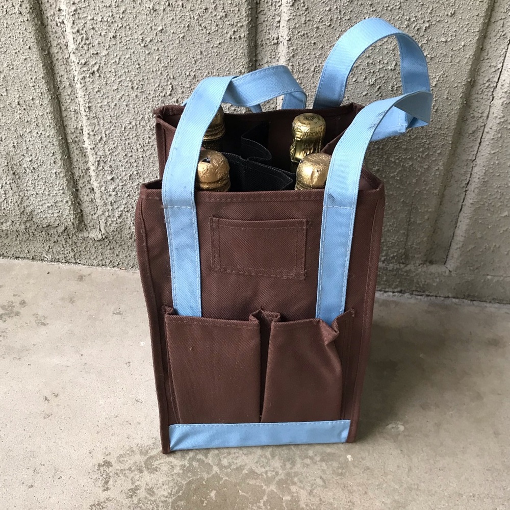 4 Bottle Canvas Wine Tote